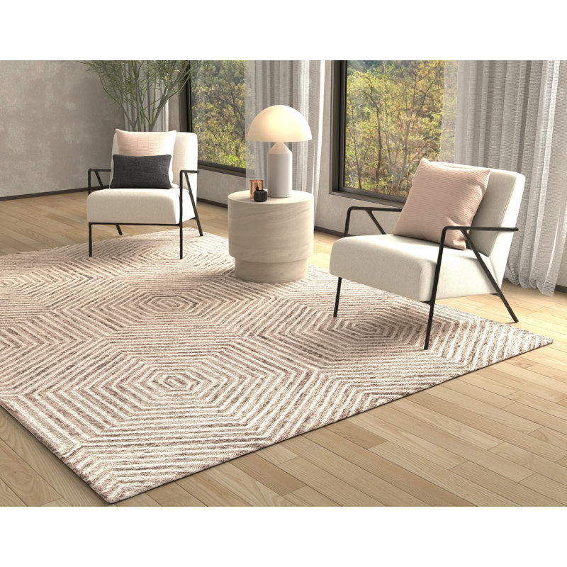 Langley Street Natalee Ocean Handmade Hooked Wool Ivory Greybeige Are Rug Bgrs6554
