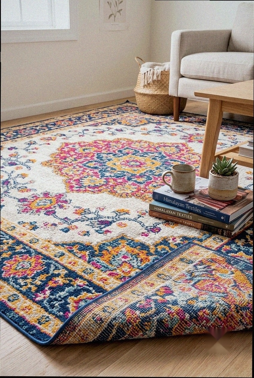 How to Style the Blue Vintage Medallion Boho Rug: Design Tips & Palette Ideas