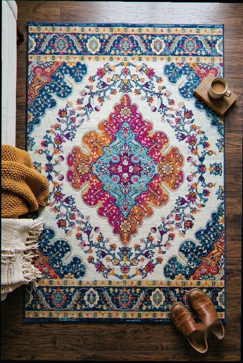 How to Style the Blue Vintage Medallion Boho Rug: Design Tips & Palette Ideas