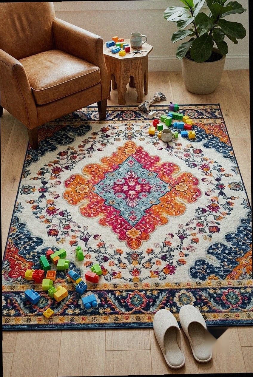 How to Style the Blue Vintage Medallion Boho Rug: Design Tips & Palette Ideas