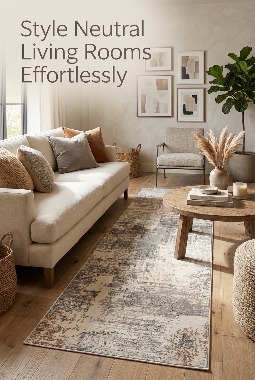The Neutral Ground: How Warm Abstract Textiles Anchor the Contemporary Living Space