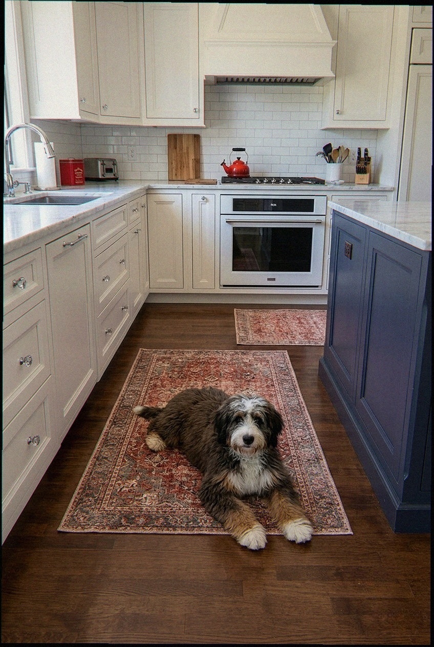 Harmonizing Heritage and Modernity With Red and Gray Floor Textiles