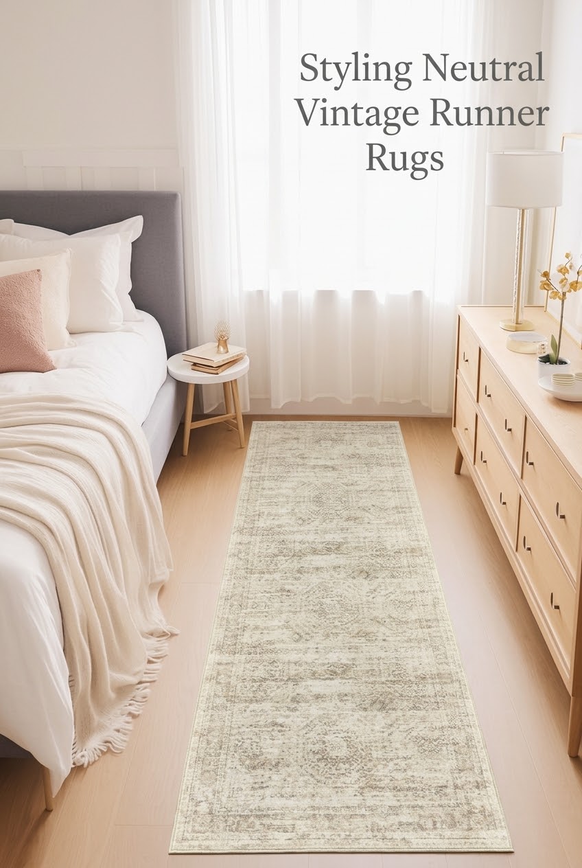 The Art of Grounding: Styling Neutral Vintage Runner Rugs Across Transition Spaces